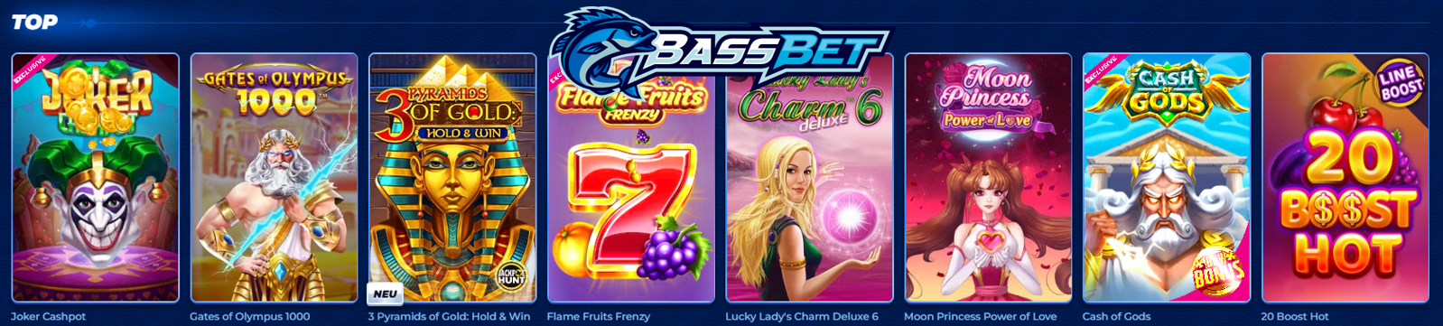 Top-Spiele im Bassbet-Casino